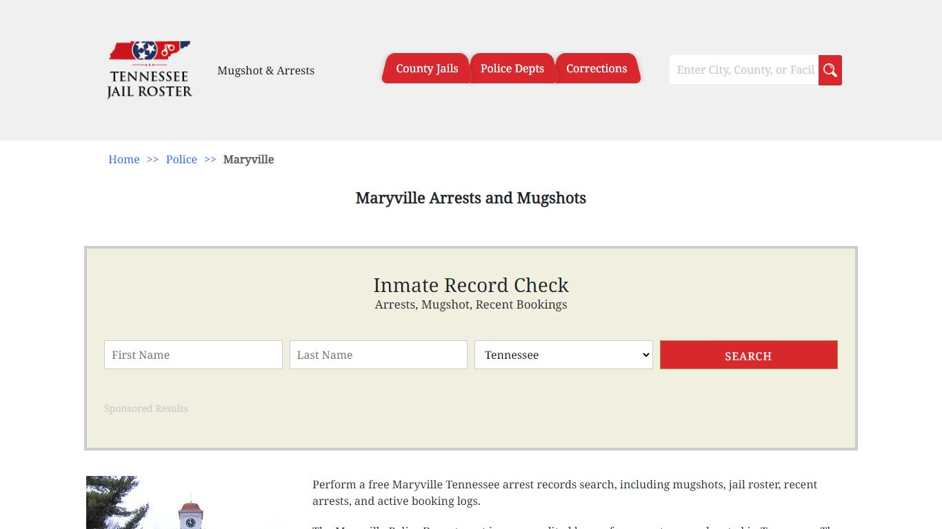 Maryville Arrests and Mugshots - Jail Roster Search